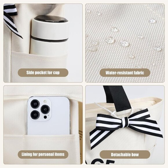 Vintage Tote Bag for Women 60th Birthday Gift Personalization Stylish Durable - Picture 4 of 6